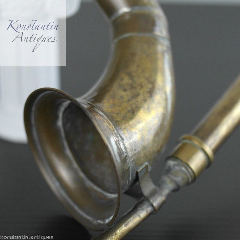 Antique 20thC brass car horn solid sound from British Empire