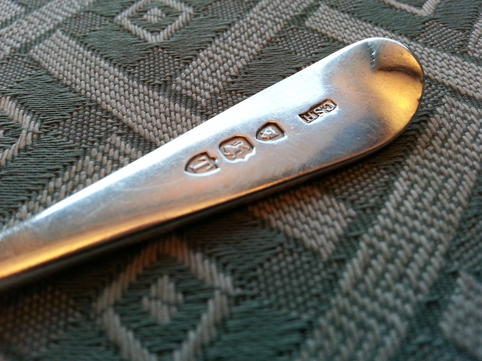 Cuchara antigua de plata de ley de 1894 Imperio Británico Londres