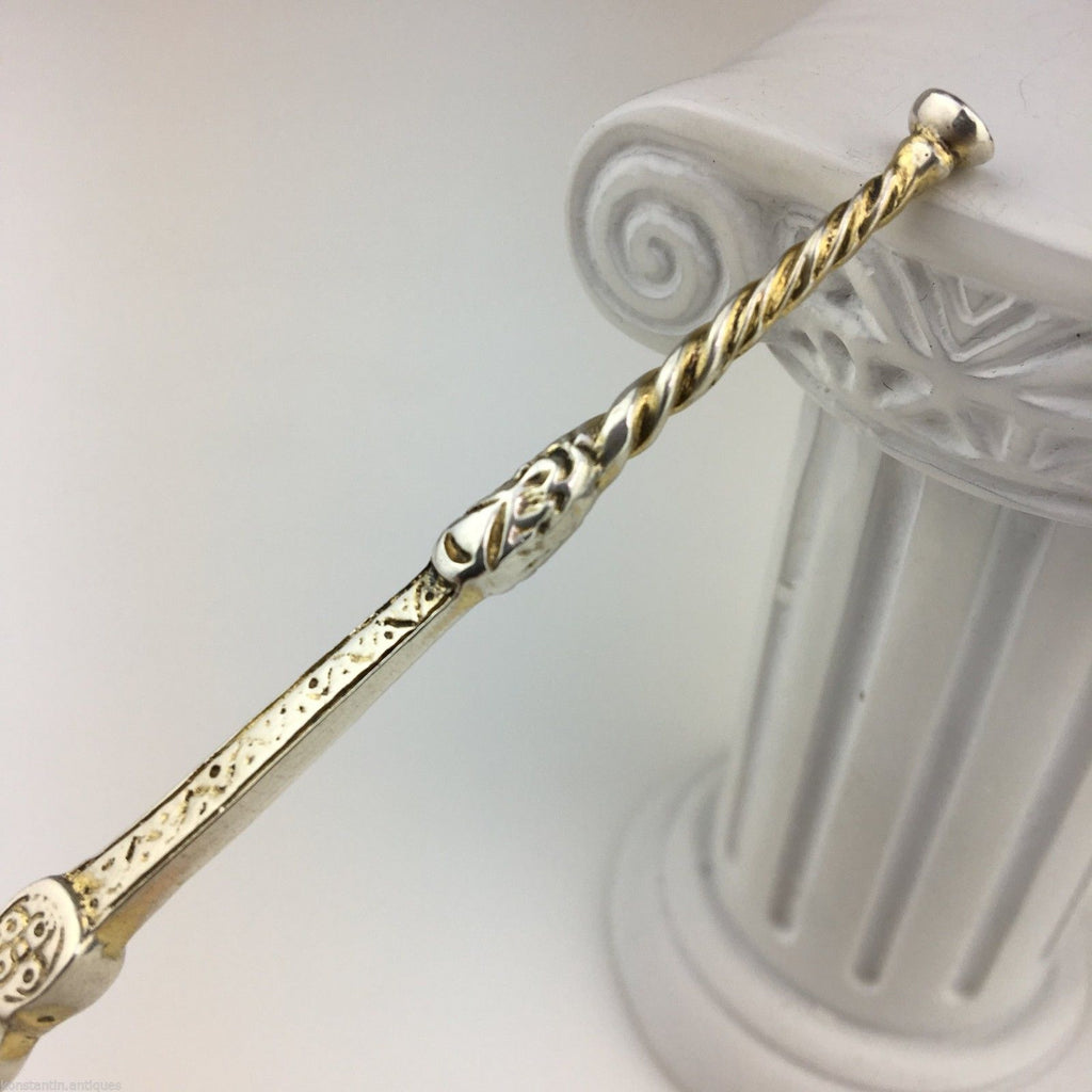 Antique 1910 sterling silver anointing spoon London British Empire