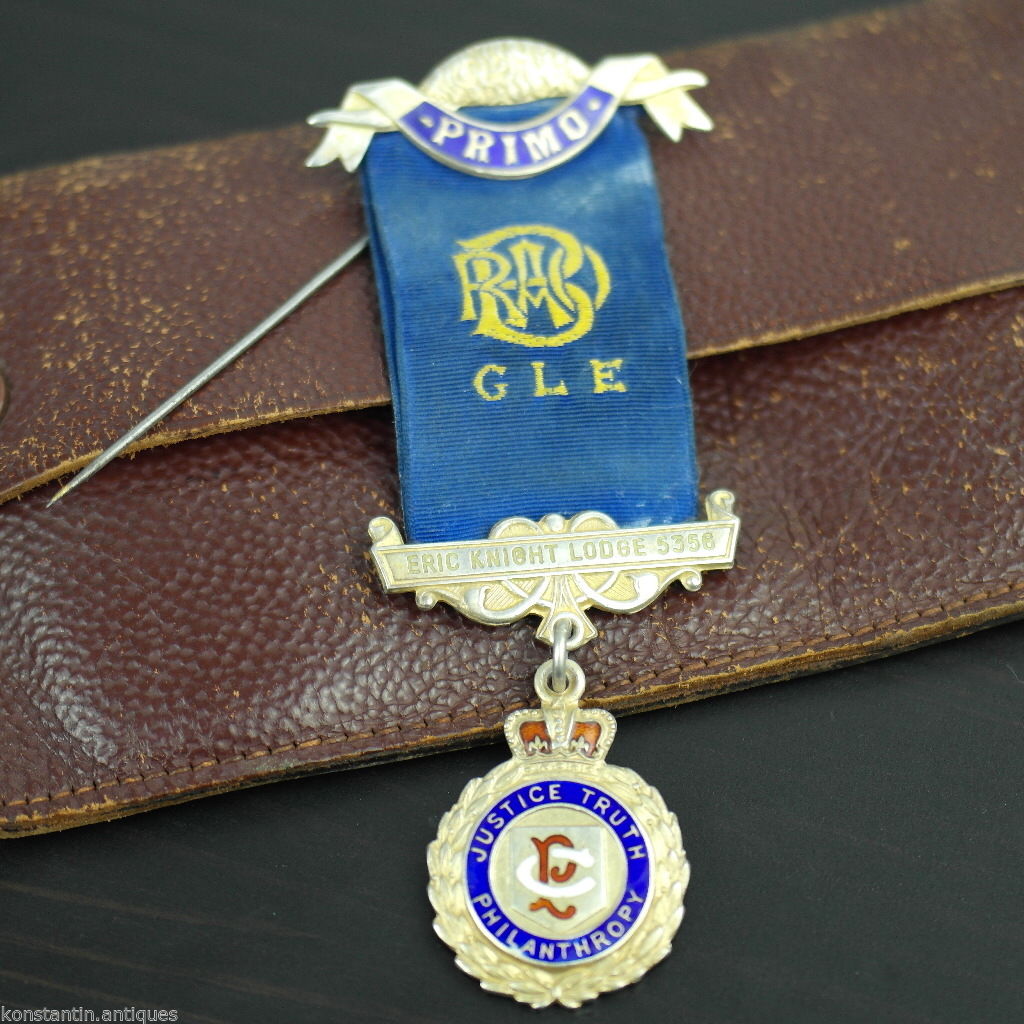 Vintage 1959 Medalla de plata maciza Justicia Verdad Filantropía Eric Knight Lodge