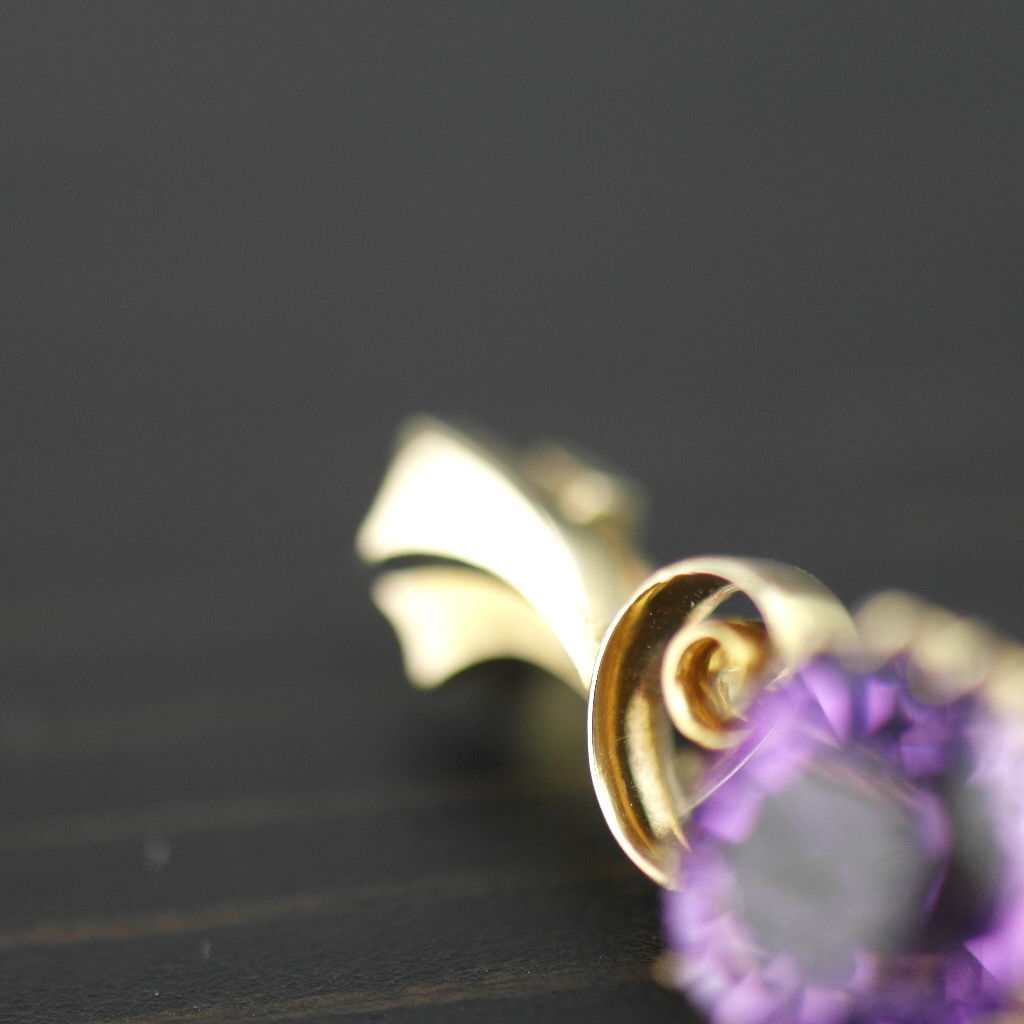 Antique 4.30ct Siberian Amethyst 14ct gold pin brooch 56 Russian Empire