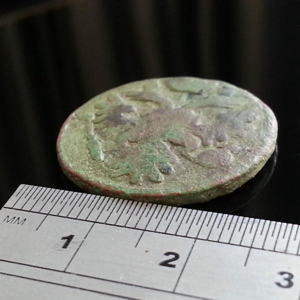Antique 1749 coin denga kopeks Emperor Elizabeth of Russian Empire 18thC