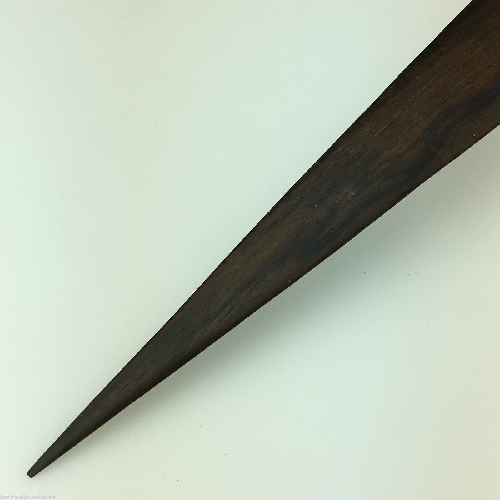 Vintage African solid wood hand carved letter opener / page turner