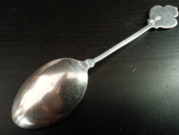 Art Deco enamel sterling silver spoon Hamilton Canada BMco