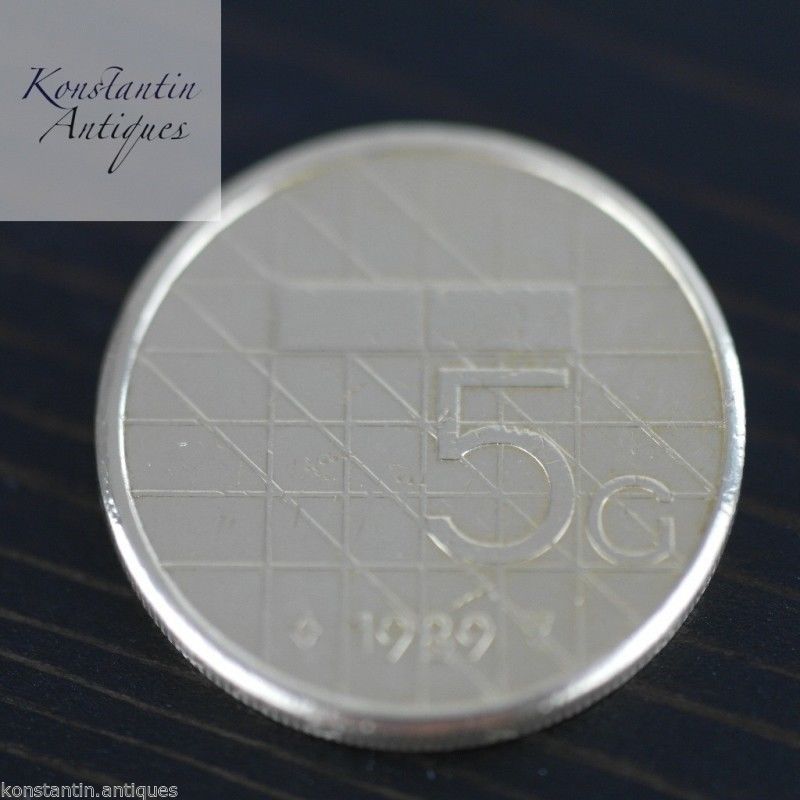 Moderne 1989-Münze 5 Gulden Königin Beatrix der Niederlande 5G ONS GOD ZIJ MET