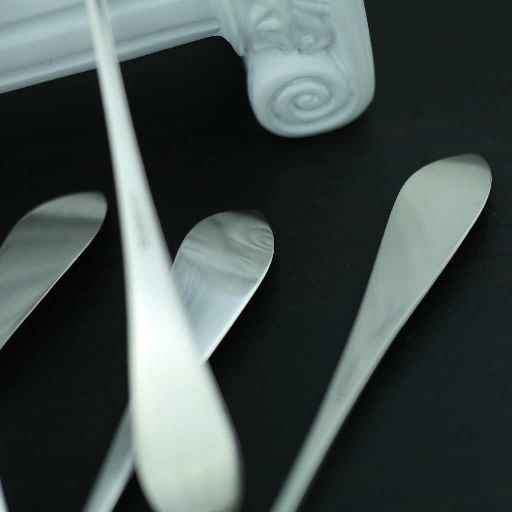 Antique set of six solid silver spoons 830s Scandinavian style Norway