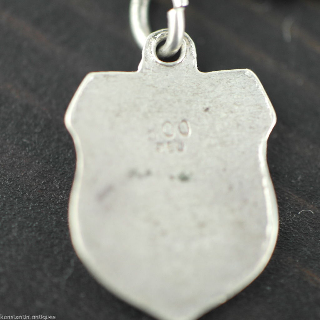 Vintage Capri enamel 800 REU silver charm pendant