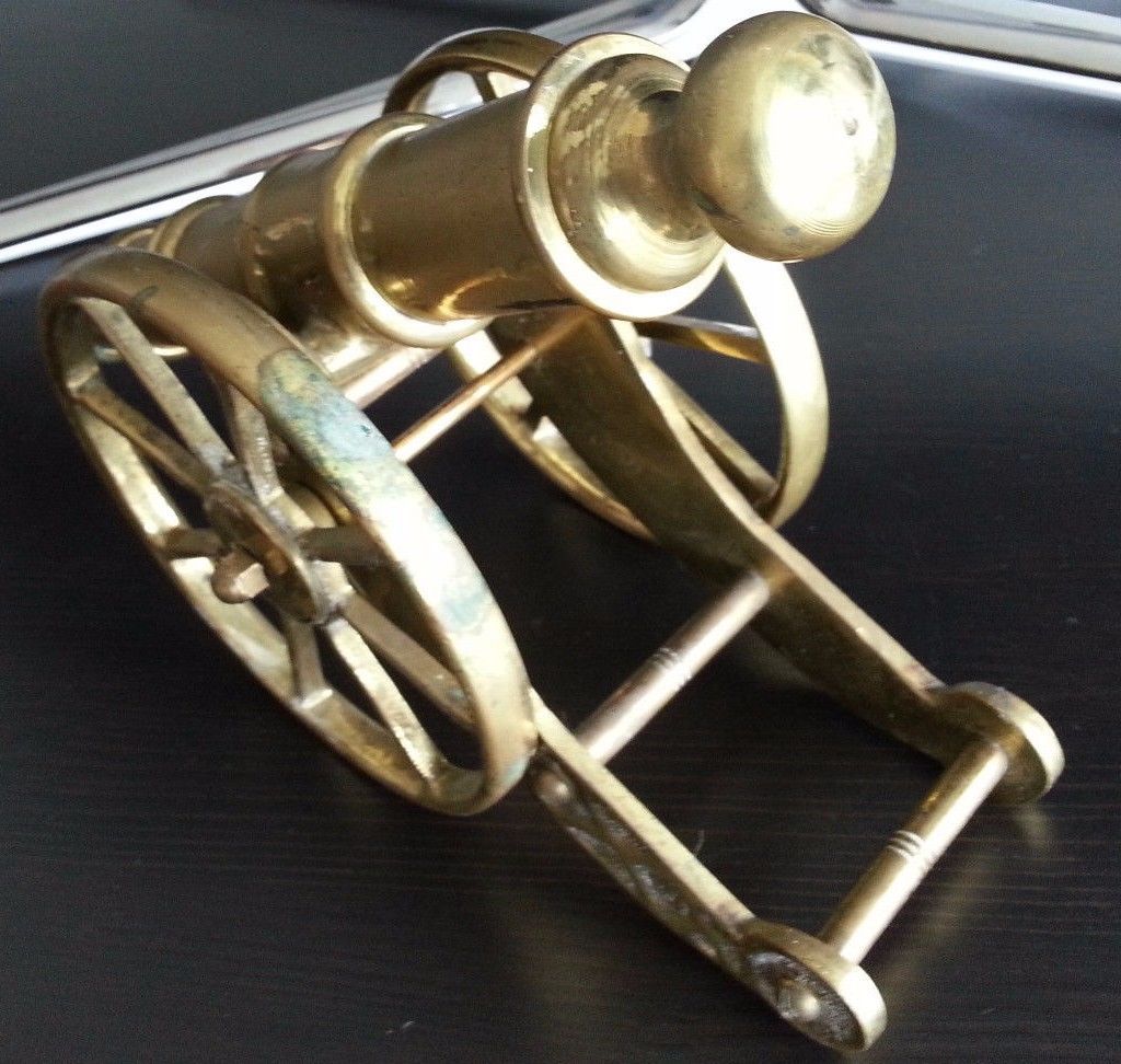 Vintage model Antique howitzer / cannon 1827 g brass statue great British Empire