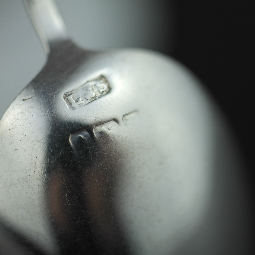 Antique 1915 enamel sterling silver spoon CVC England Birmingham British Empire