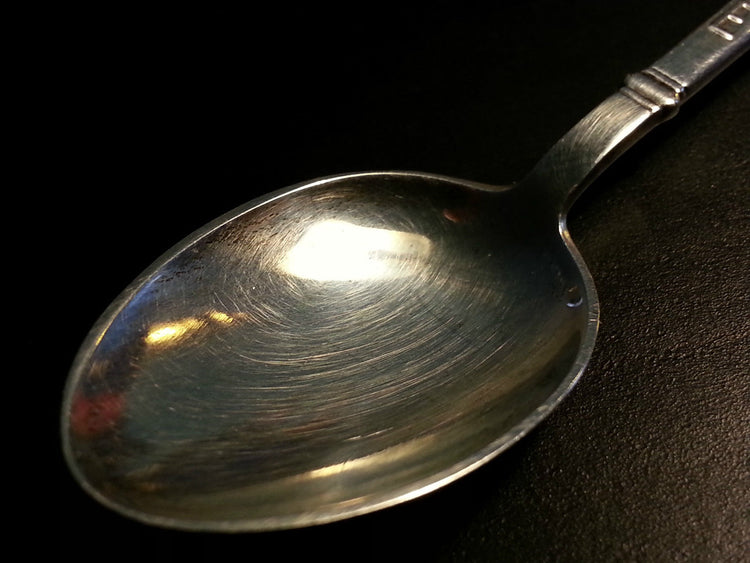 Anique Norway sterling silver enamel spoon by Aksel Holmes Norge