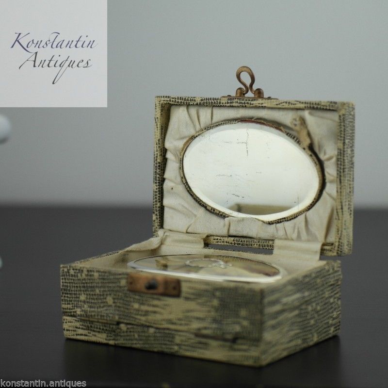 Antigua caja DMC de carey de plata esterlina Birmingham 1927 Imperio Británico