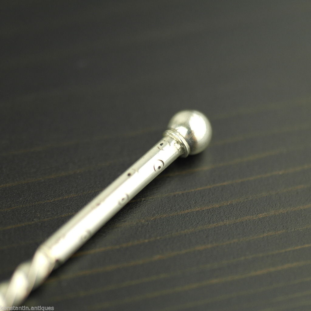 Antiker Münzlöffel aus massivem Silber aus dem Jahr 1822 Französisches Empire Louis XVIII ROI 1 Franc