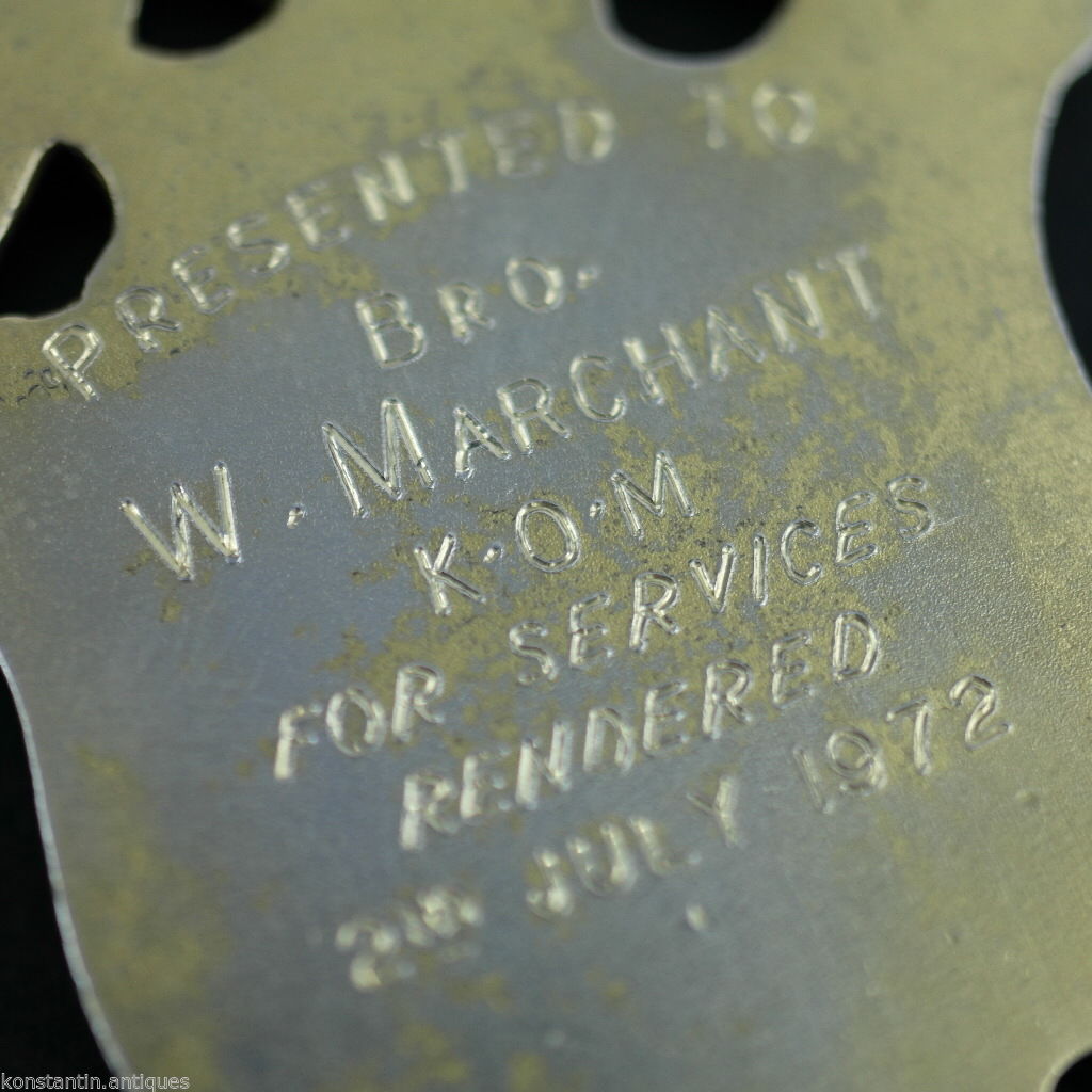 Vintage 1972 massive Silber vergoldete Medaille Birmingham PRIMO RAOB Wyvern Lodge