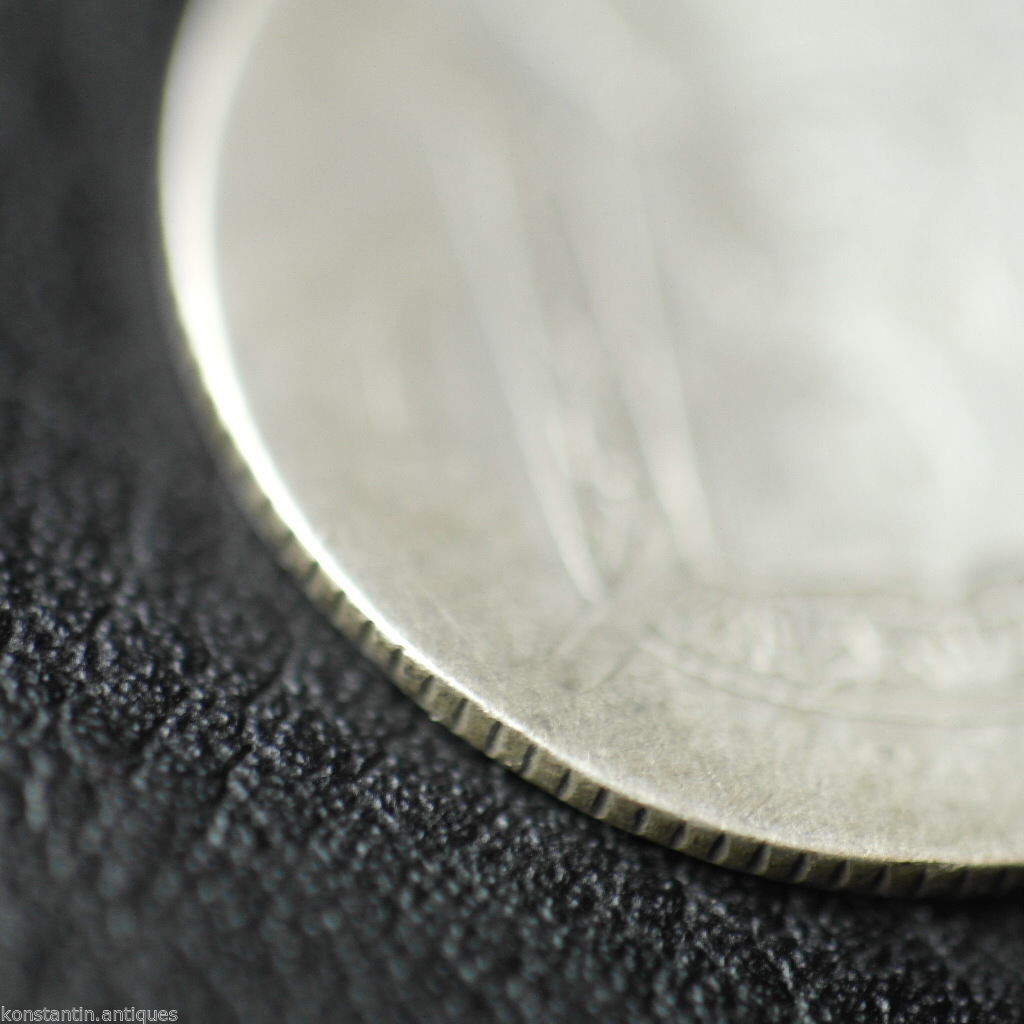 Antique 1887 solid silver coin 1 franc Leopold II Koning Der Belgen Eendracht Maakt Ma
