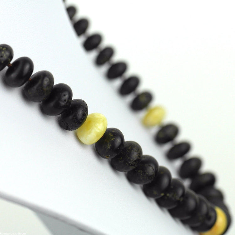 Genuine Baltic Amber stones beads necklace White egg yolk earth blood