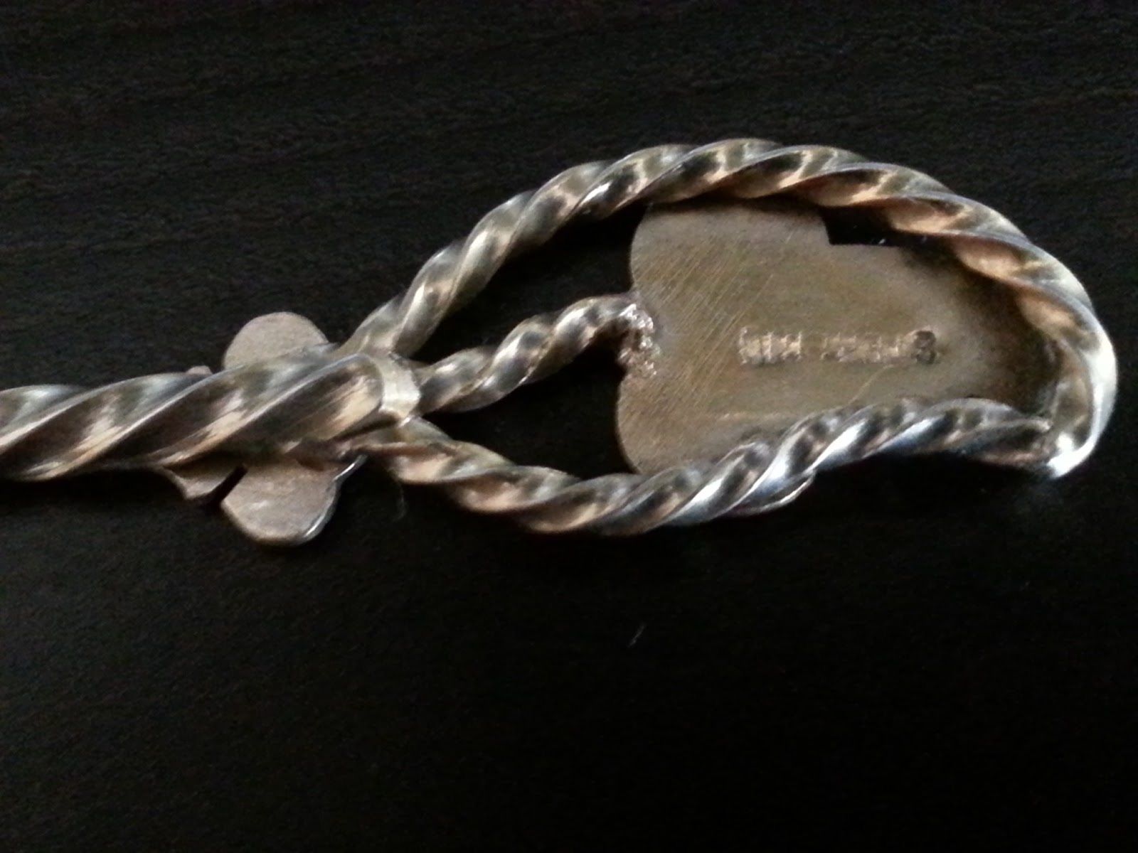 Antiker, vergoldeter Emaille-Drehlöffel aus Sterlingsilber, Denver, USA