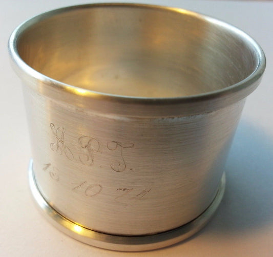 Vintage 1973 solid silver napkin ring Birmingham Henry Griffiths & Sons Gift