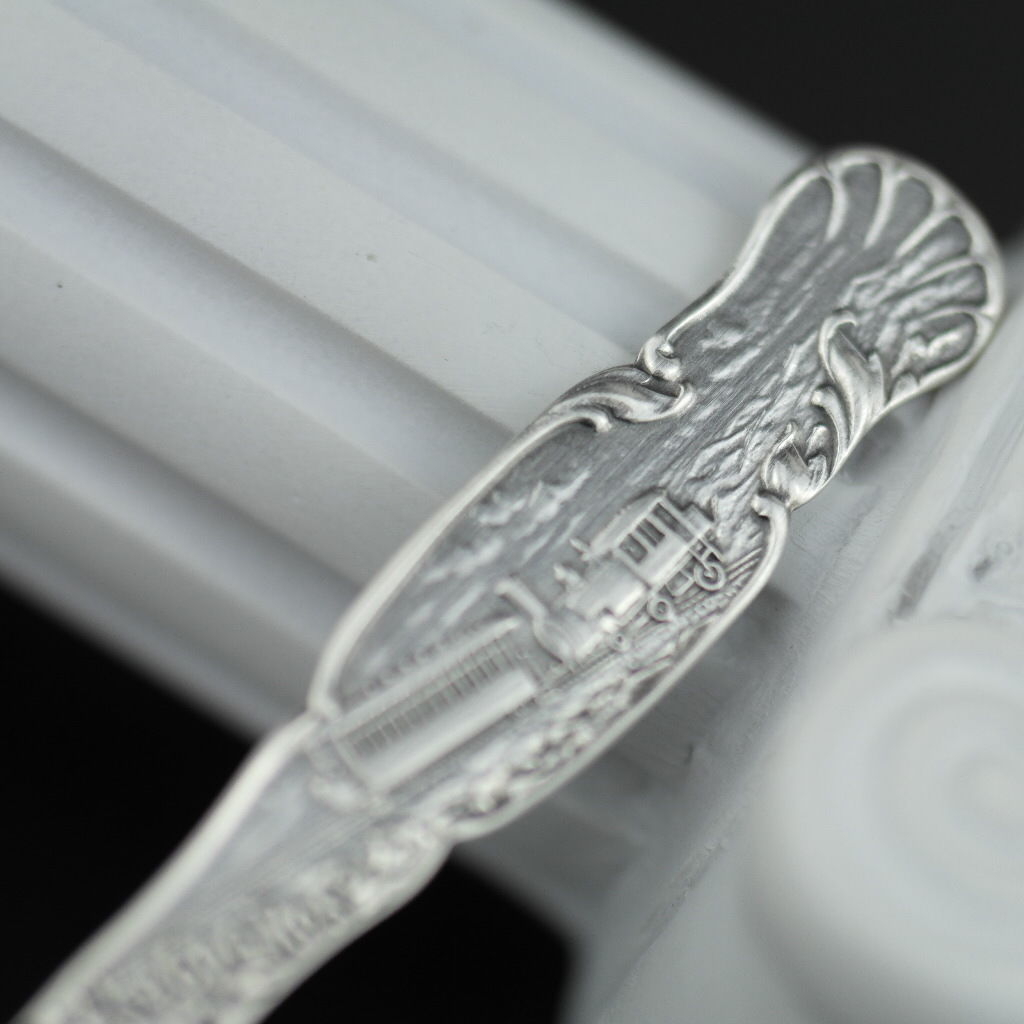 Antique sterling silver spoon Manitou Colorado USA ornamented picture