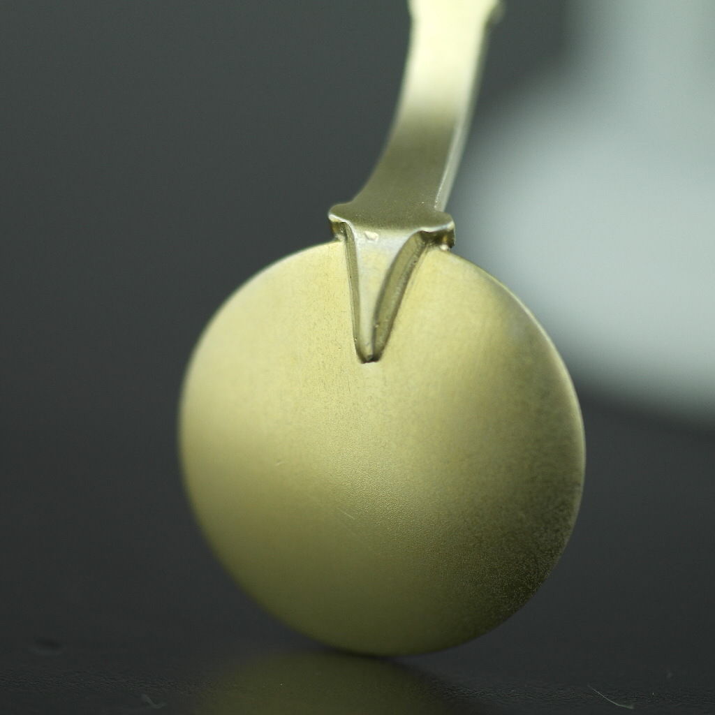 Cuchara de esmalte antigua de plata de primera ley chapada en oro Noruega David Andersen 