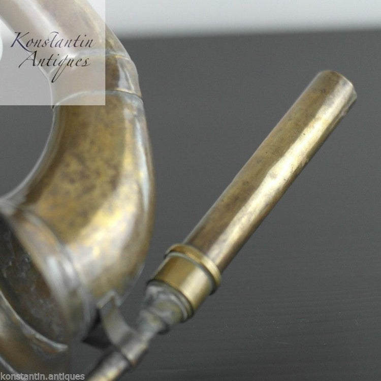 Antique 20thC brass car horn solid sound from British Empire