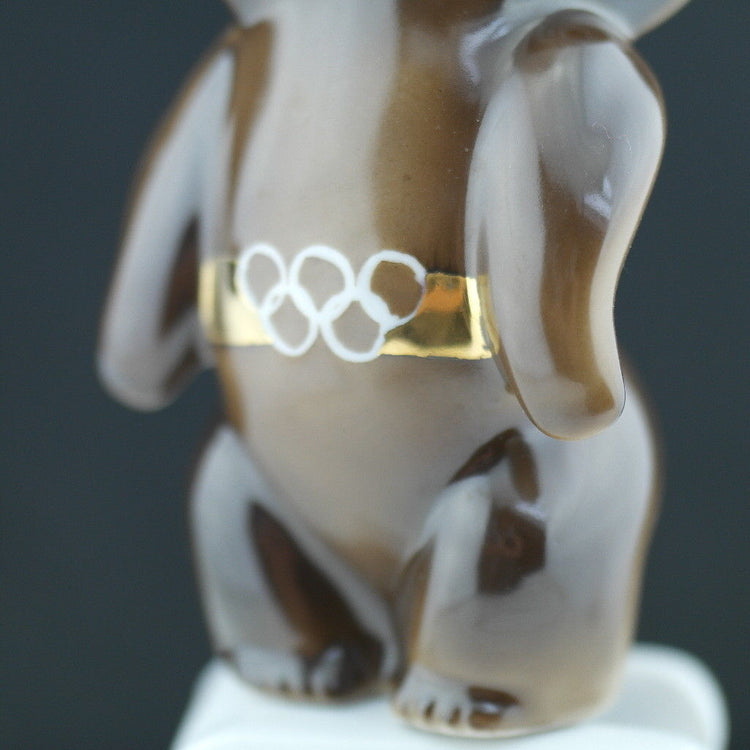 Vintage Moskau 1980 Olympische Spiele Symbol Bär Maskottchen UdSSR Dulevo Porzellan Geschenk