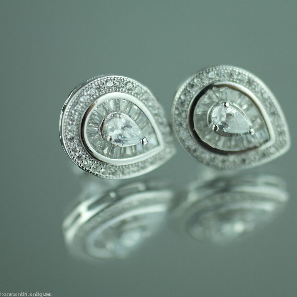 Simply Fine-Ohrringe aus Sterlingsilber mit kubischen Zirkonia-Steinen