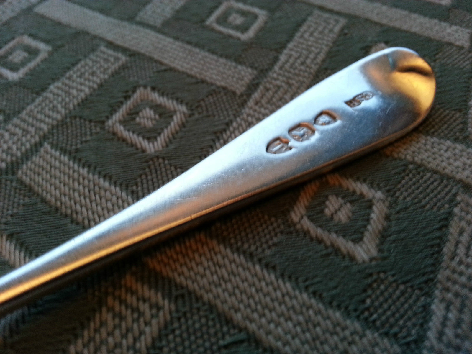 Antigua cuchara de plata de ley de 1894 Imperio Británico raro Londres 