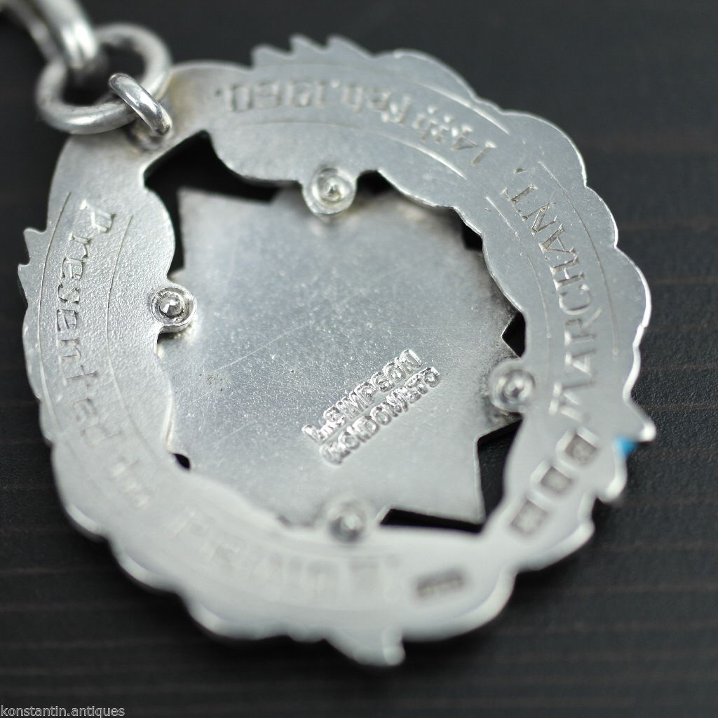 Medalla de plata de ley vintage de 1960 Londres L Simpson PRIMO RAOB Wyvern