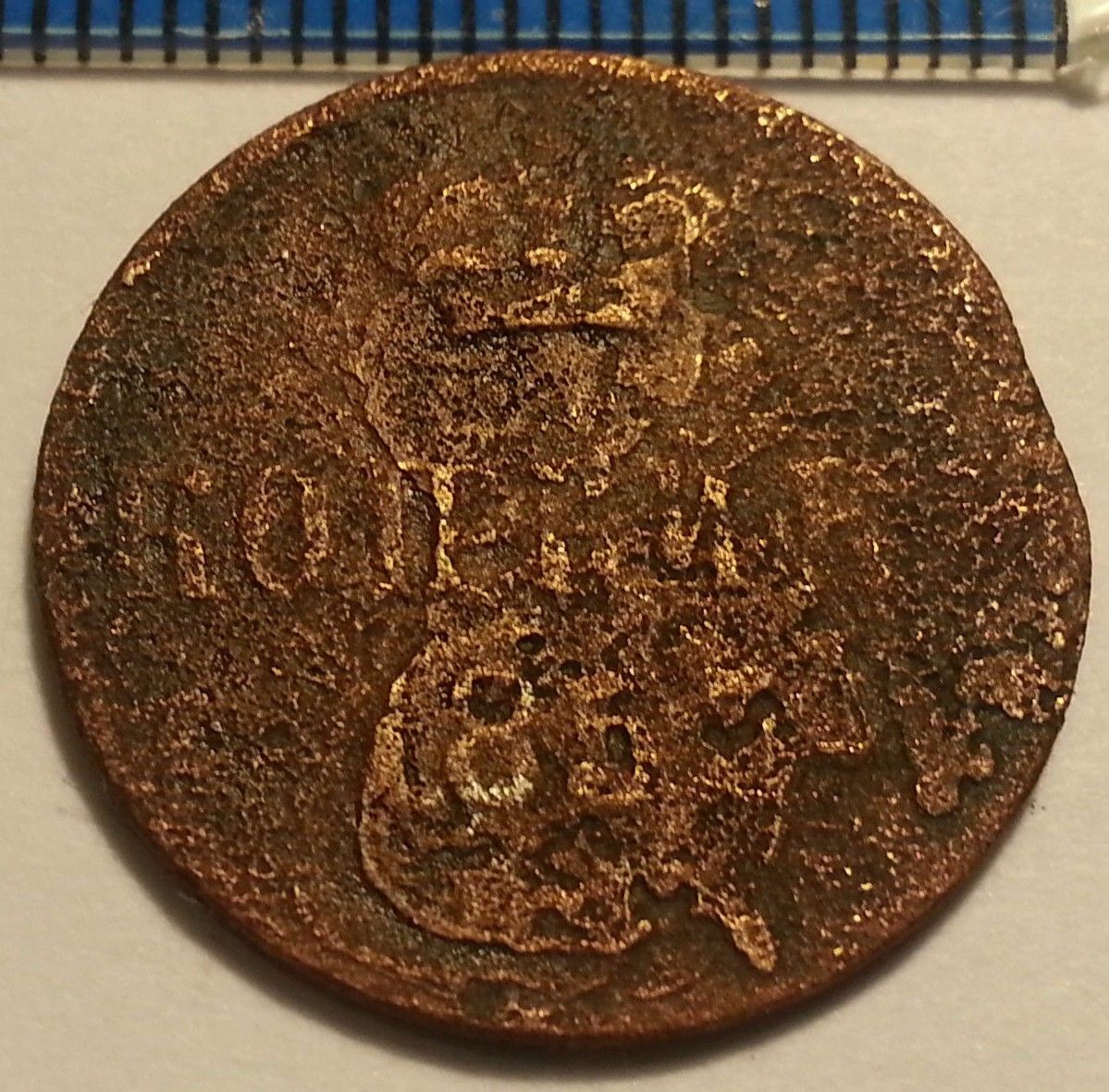 Antique 1855 coin kopek Emperor Nicholas I of Russian Empire 19thC SPB