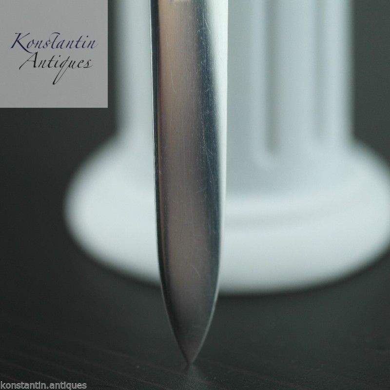 Antiker Brieföffner aus Sterlingsilber aus dem Jahr 1910 mit Perlmutt-MOP-Griff