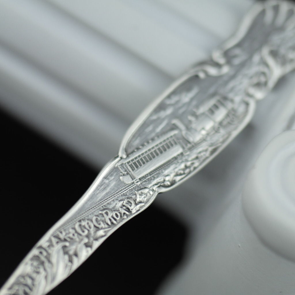 Antique sterling silver spoon Manitou Colorado USA ornamented picture