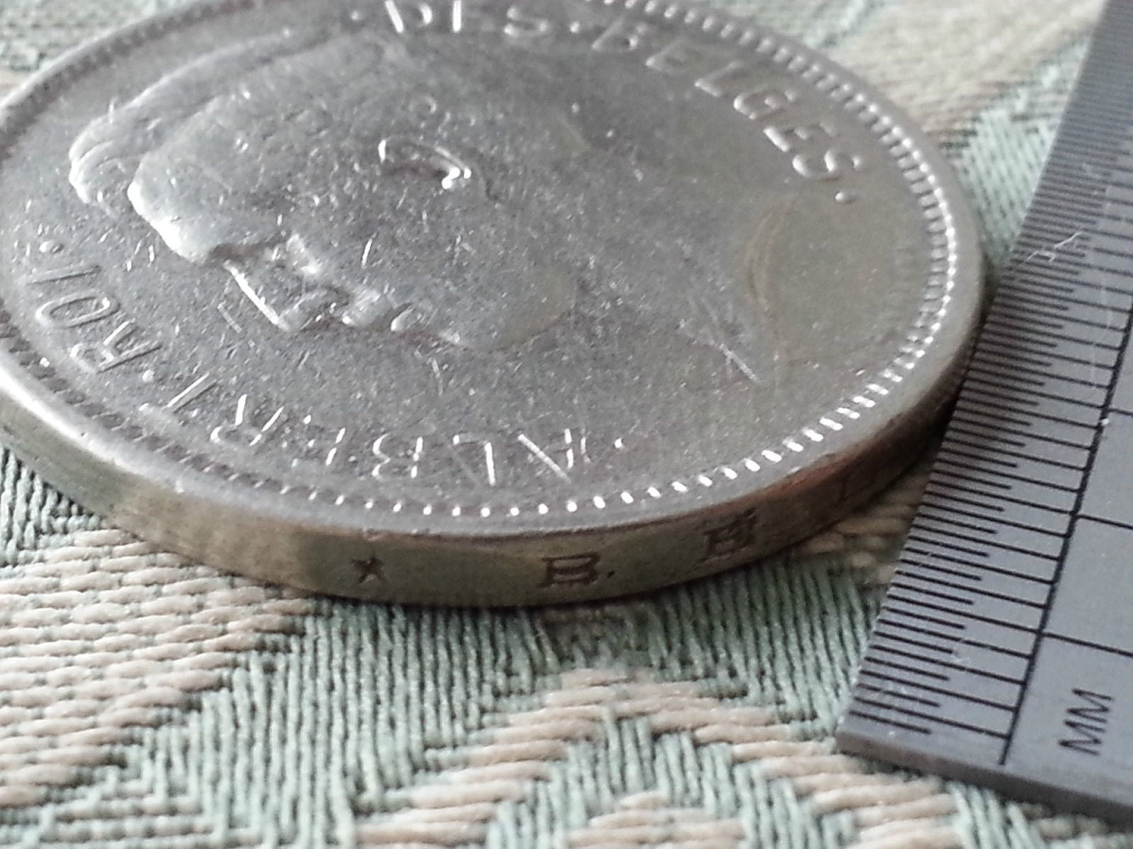 Vintage 1930 coin 1 Belga / 5 Francs  ALBERT ROI DES BELGES Belgium