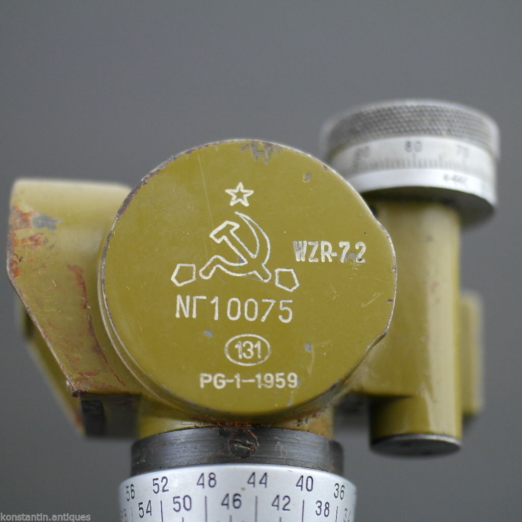 La mira del regimiento PG-1 Telescopio panorámico URSS 1959 Pacto de Varsovia ruso 