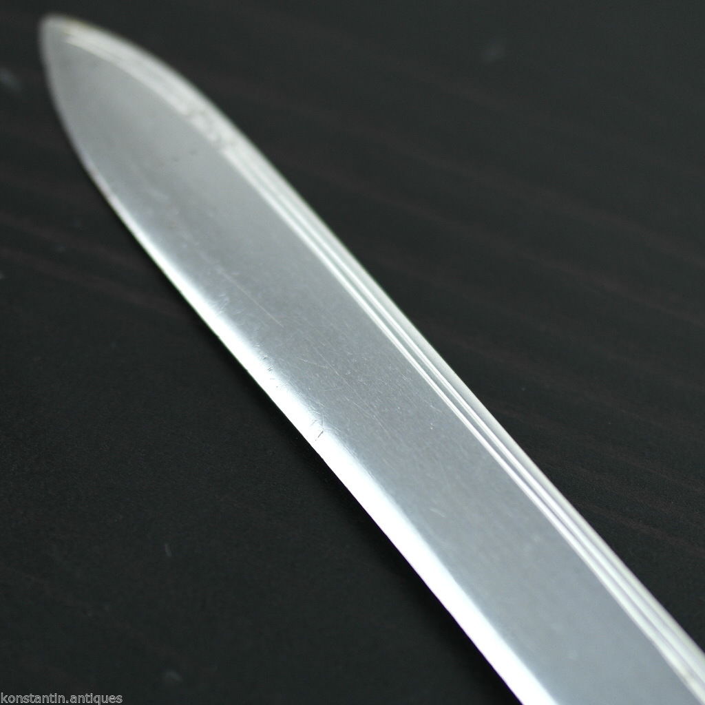 Antique silver plate tale knife Nacre mother of pearl handle EPNS British Empire