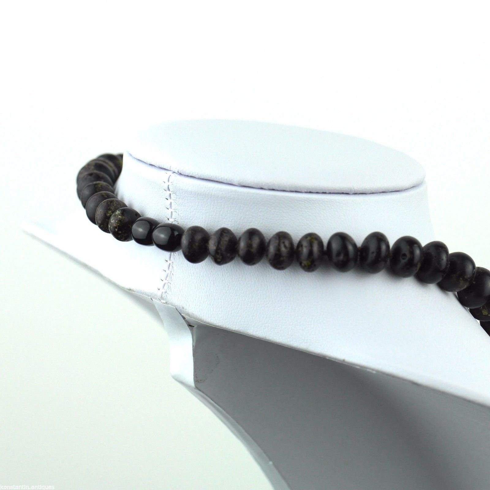 Genuine Baltic Amber stones beads necklace White egg yolk earth blood