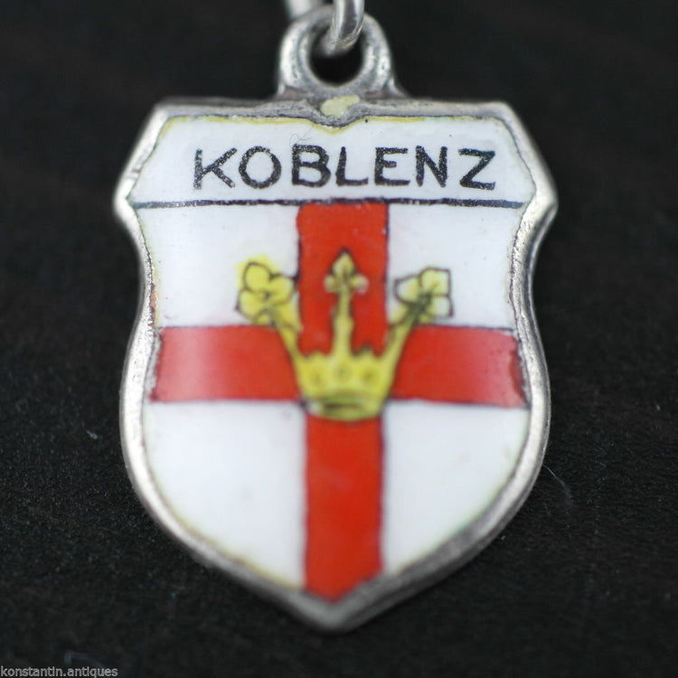 Vintage Koblenz Emaille 800 REU Silber Charm-Anhänger