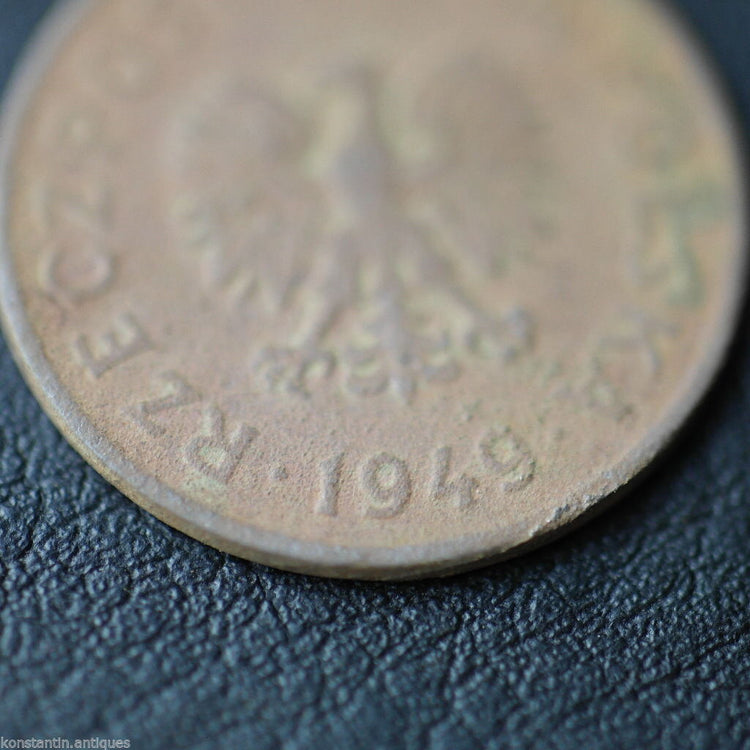 Vintage 1949 coin 20 grosze President Bolesław Bierut of Republic of Poland
