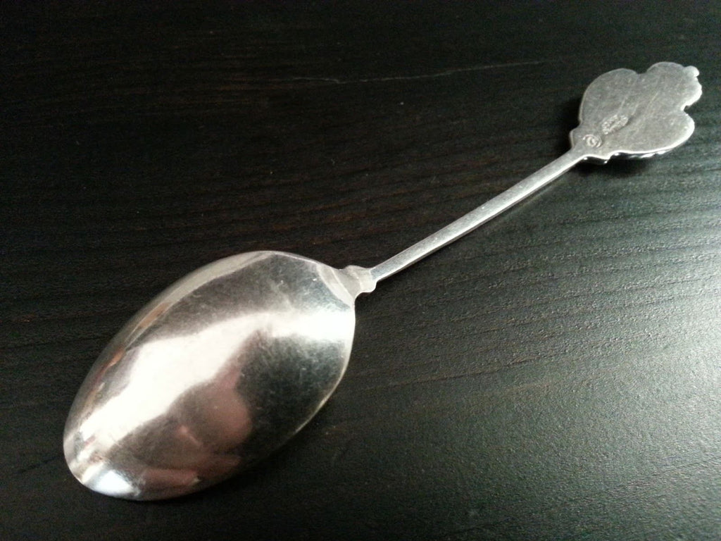 Antiker Emaille-Löffel aus Sterlingsilber von Hamilton BMco Canada
