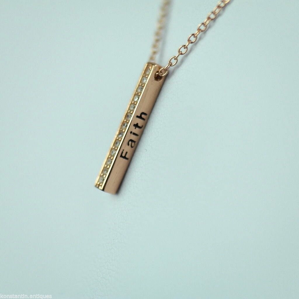 Gold Over Sterling silver Clear stone pendant on chain Stella Picciotto Verona