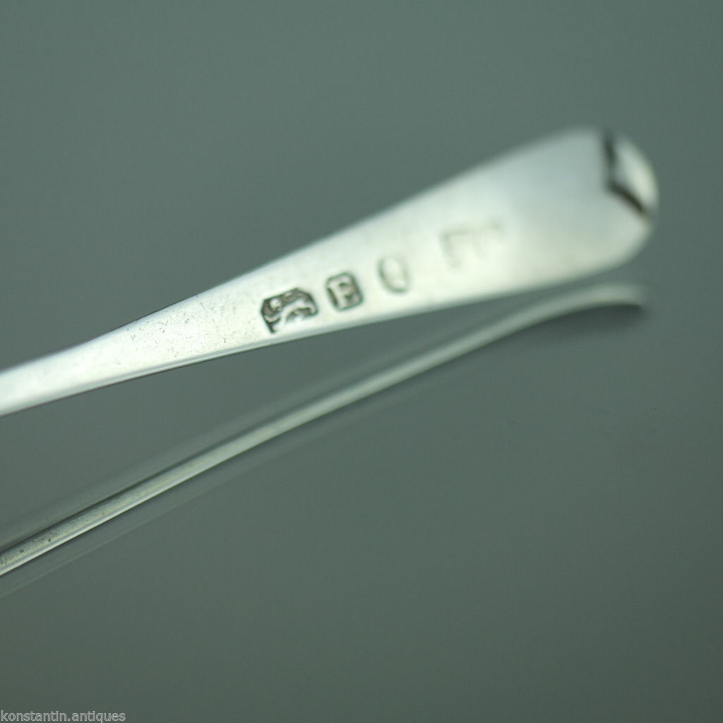 Cuchara antigua de plata de ley de 1800 Londres Thomas Wallis Duty Imperio Británico