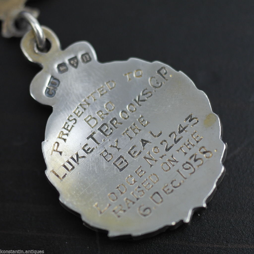 Antigua Medalla de plata maciza de 1938 RAOB Justicia Verdad Filantropía 2243