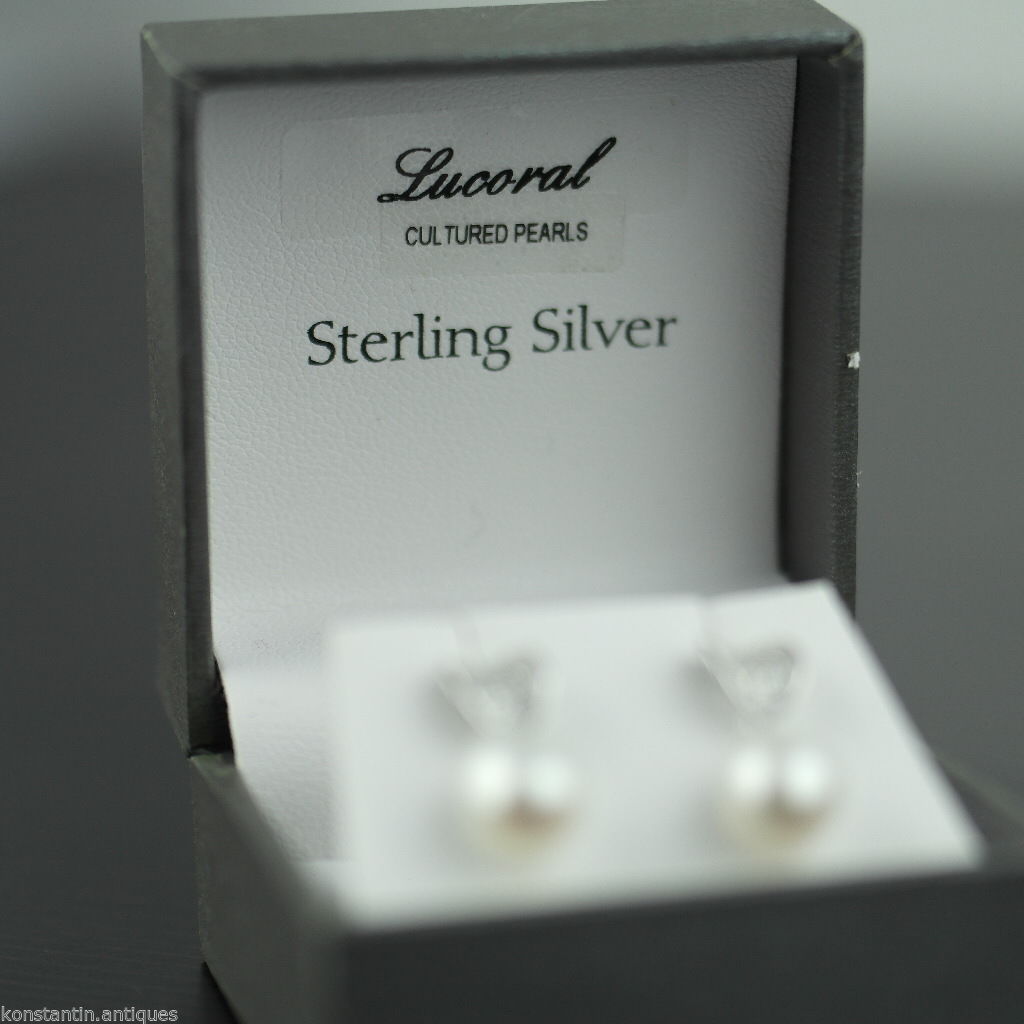 Stilvolle Sterlingsilber-Zuchtperlenohrringe CZ Lucoral 925