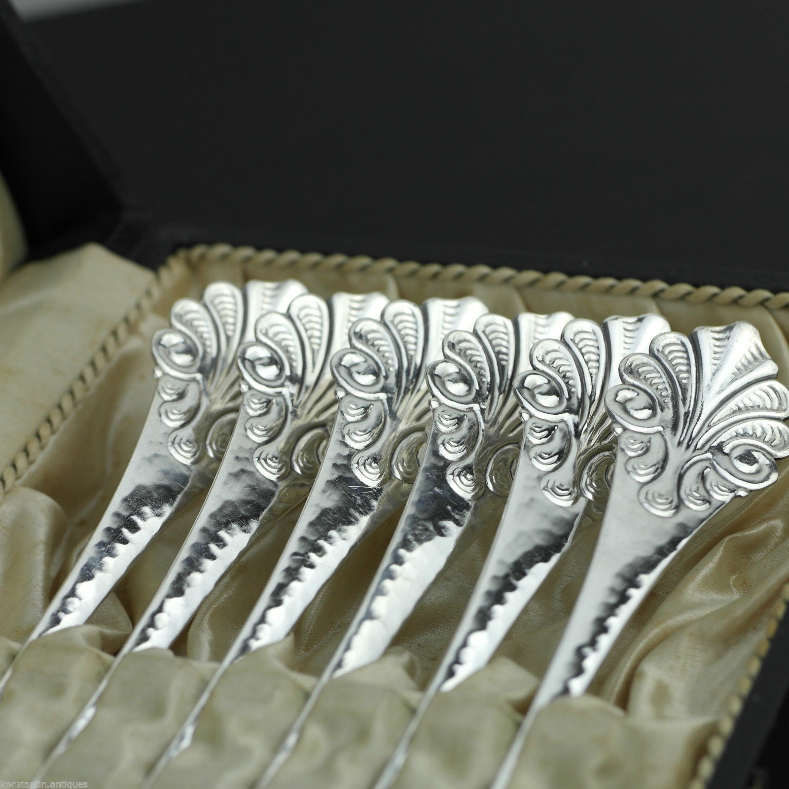 Antique Danish Sterling silver 1933 set of six spoons