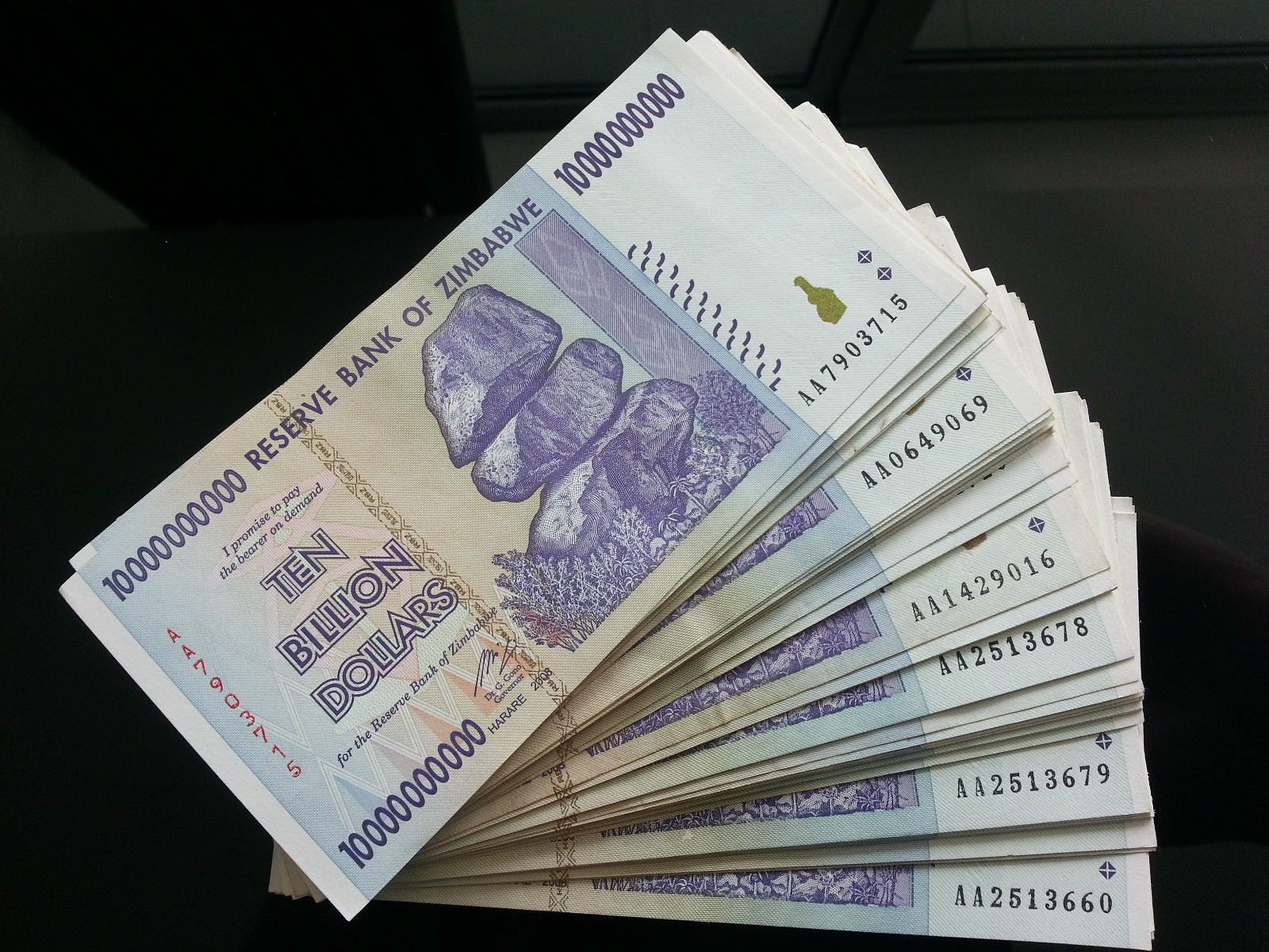 Billion Zimbabwe Dollars note