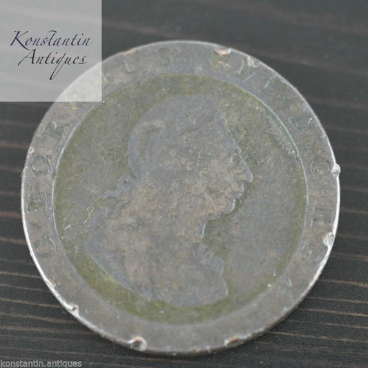 Antike 1797 George III Cartwheel Penny-Münze, 18. Jh. Britisches Empire