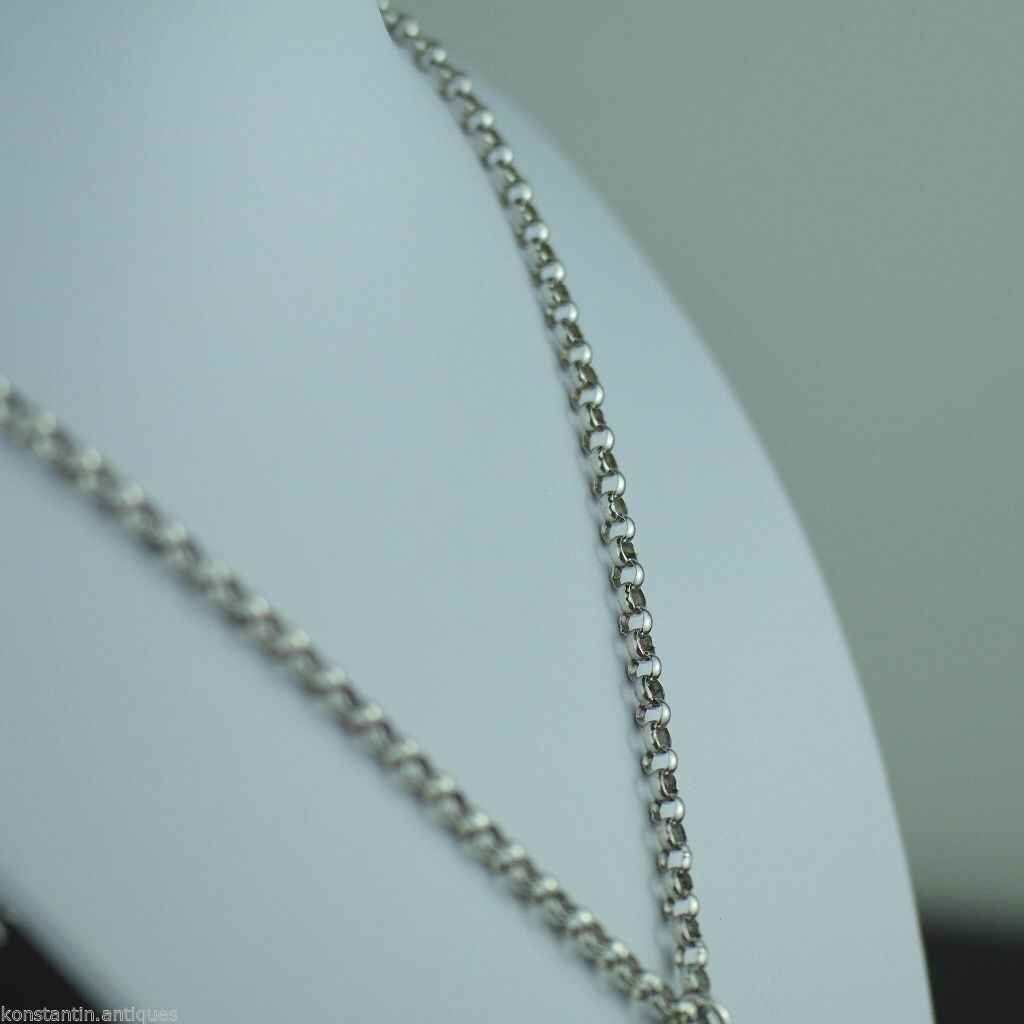 Colgante de barra de plata de ley vintage de 1977 en cadena Sheffield Inglaterra