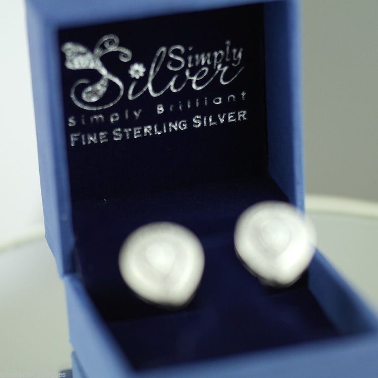 Simply Fine sterling silver earrings with Cubic Zirconia stones