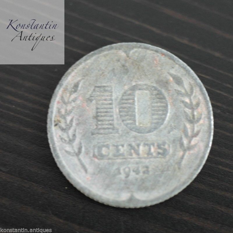 Vintage 1942 coin 10 cents Netherland great old gift