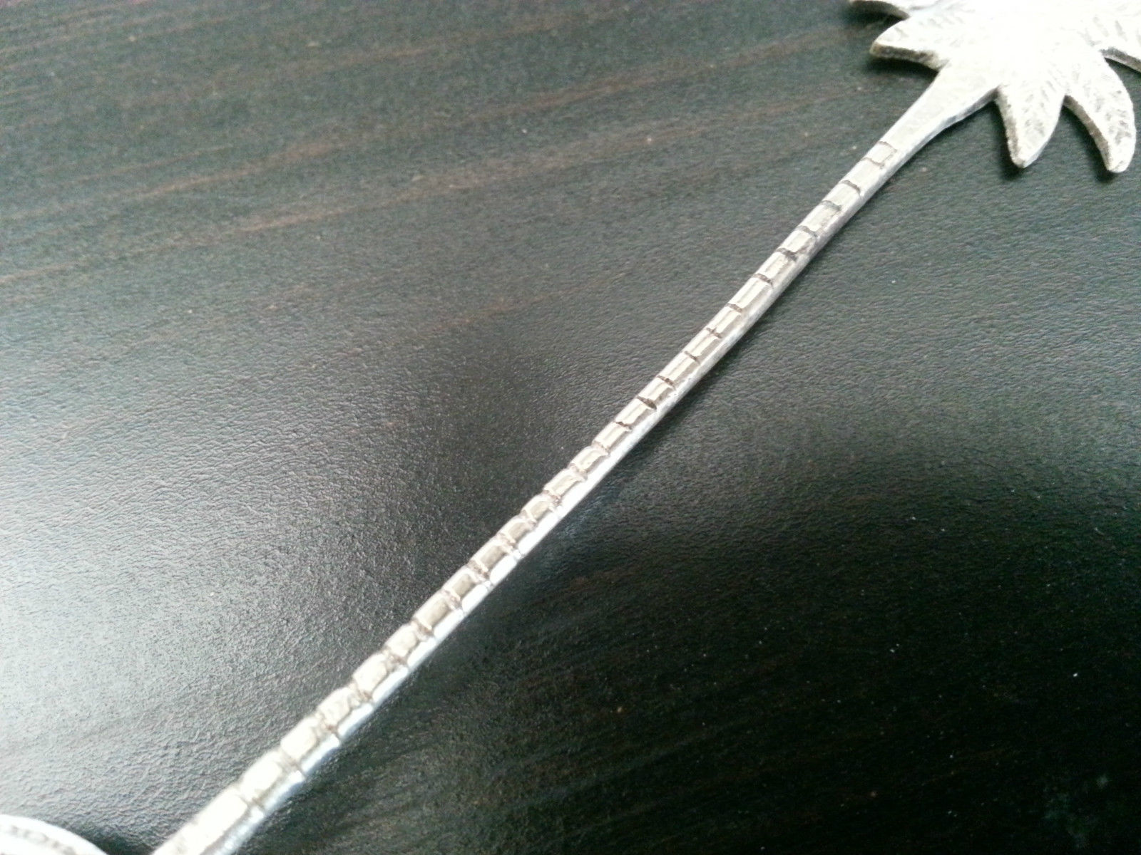 Vintage 1943 Münzlöffel aus massivem Silber 20 thC 8 ANNAS RUPEE INDIEN