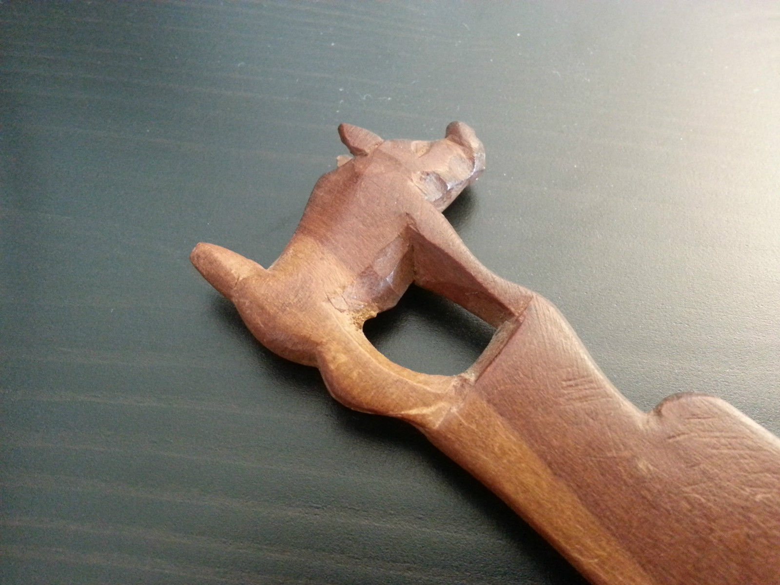 Antique solid wood letter opener boar on the top British Empire